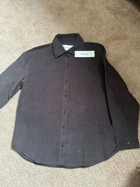 Calvin Klein Jeans Brown Button-Up Shirt